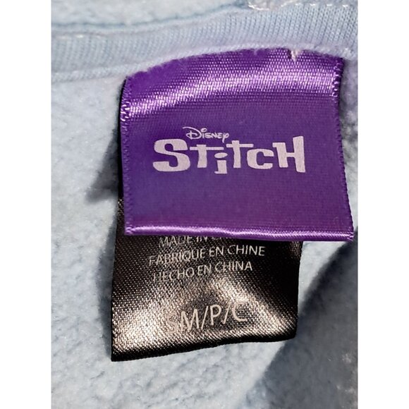 Disney Stitch Hoodie Sweatshirt Womens Size S Blue Hooded Graphic Pullover - Picture 5 of 7